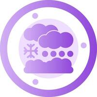 Snowdrift Glyph Gradient Icon vector