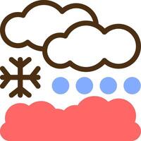 Snowdrift Color Filled Icon vector