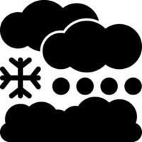 Snowdrift Glyph Icon vector