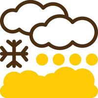 Snowdrift Yellow Lieanr Circle Icon vector