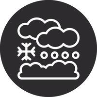 Snowdrift Inverted Icon vector