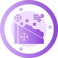 Avalanche Glyph Gradient Icon vector