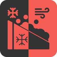 Avalanche Red Inverse Icon vector