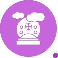 Snow globe Glyph Shadow Icon vector