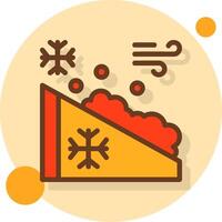 avalancha lleno sombra circulo icono vector