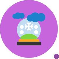 nieve globo plano sombra icono vector