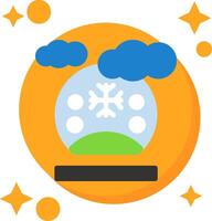 Snow globe Tailed Color Icon vector