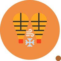 Snowshoes Flat Shadow Icon vector
