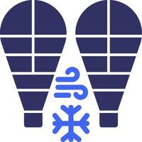 Snowshoes Solid Two Color Icon vector