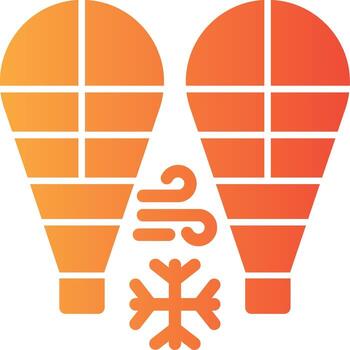 Snowshoes Solid Multi Gradient Icon vector