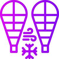 Snowshoes Linear Gradient Icon vector