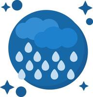 Raindrops Tailed Color Icon vector