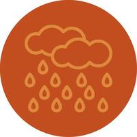 Raindrops Line Multi color Icon vector