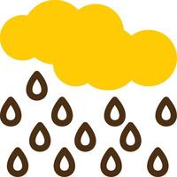 Raindrops Yellow Lieanr Circle Icon vector