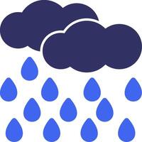 Raindrops Solid Two Color Icon vector