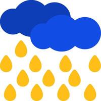 Raindrops Flat Two Color Icon vector