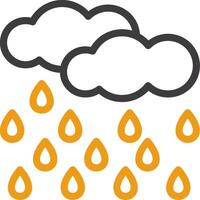 Raindrops Line Two Color Icon vector