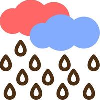 Raindrops Color Filled Icon vector