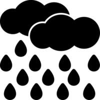 Raindrops Glyph Icon vector