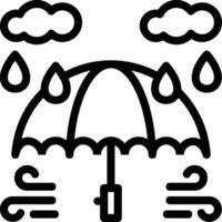 Umbrella Line Icon vector