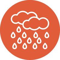 Raindrops Outline Circle Icon vector