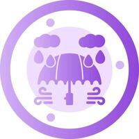 Umbrella Glyph Gradient Icon vector