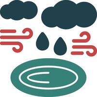 Puddle Glyph Two Color Icon vector