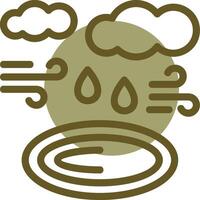 Puddle Linear Circle Icon vector