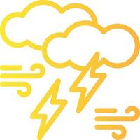 Thundercloud Linear Gradient Icon vector