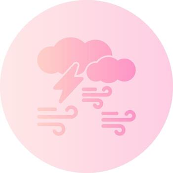 Lightning bolt Gradient Circle Icon vector