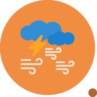 Lightning bolt Flat Shadow Icon vector