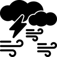 Lightning bolt Glyph Icon vector