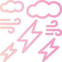 Thunder Linear Gradient Icon vector