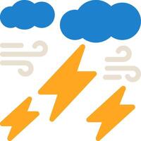Thunder Flat Icon vector