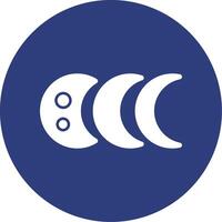 Moon phases Glyph Circle Icon vector