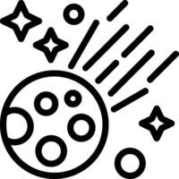 Comet Line Icon vector