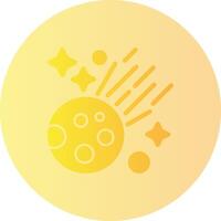 Comet Gradient Circle Icon vector