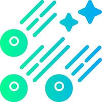 Meteor shower Solid Multi Gradient Icon vector