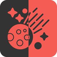 Comet Red Inverse Icon vector