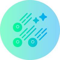 Meteor shower Gradient Circle Icon vector