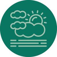 Haze Line Multi color Icon vector