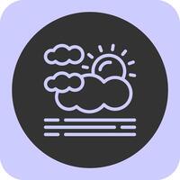 Haze Linear Round Icon vector