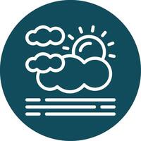 Haze Outline Circle Icon vector