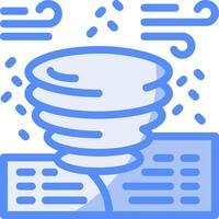 Dust devil Line Filled Blue Icon vector