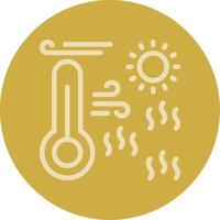 Heatwave Line Multi color Icon vector