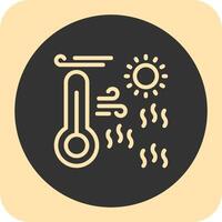 Heatwave Linear Round Icon vector