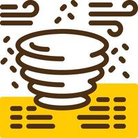 Dust devil Yellow Lieanr Circle Icon vector