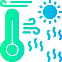 Heatwave Solid Multi Gradient Icon vector