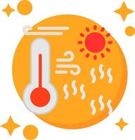 Heatwave Tailed Color Icon vector