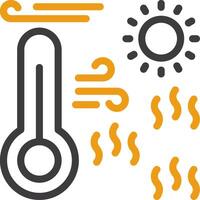 Heatwave Line Two Color Icon vector